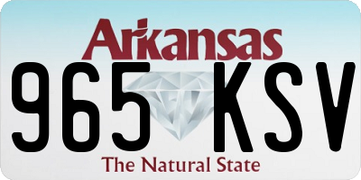 AR license plate 965KSV