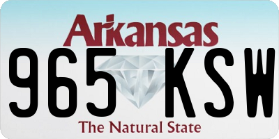 AR license plate 965KSW