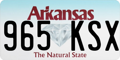 AR license plate 965KSX