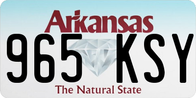 AR license plate 965KSY