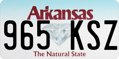 AR license plate 965KSZ