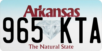 AR license plate 965KTA