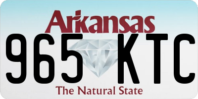 AR license plate 965KTC