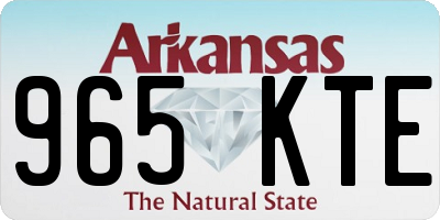 AR license plate 965KTE