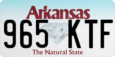 AR license plate 965KTF
