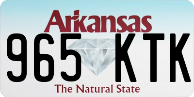 AR license plate 965KTK