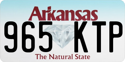 AR license plate 965KTP