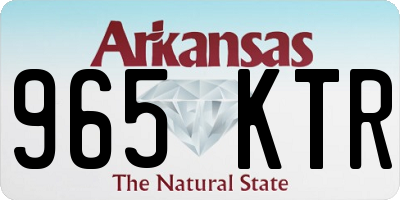 AR license plate 965KTR