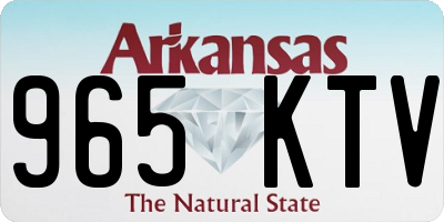 AR license plate 965KTV