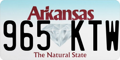 AR license plate 965KTW