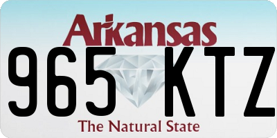 AR license plate 965KTZ
