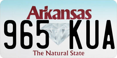 AR license plate 965KUA