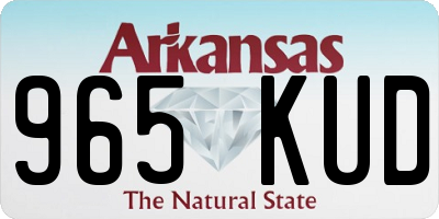 AR license plate 965KUD