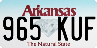 AR license plate 965KUF