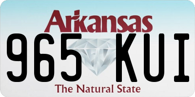 AR license plate 965KUI