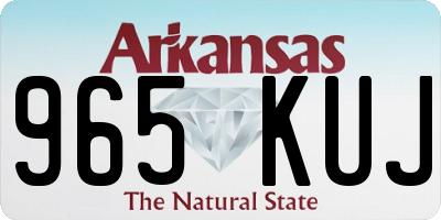 AR license plate 965KUJ