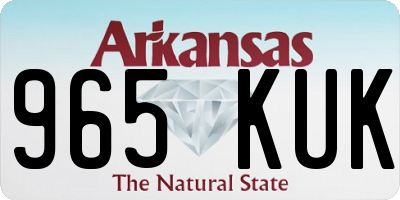 AR license plate 965KUK