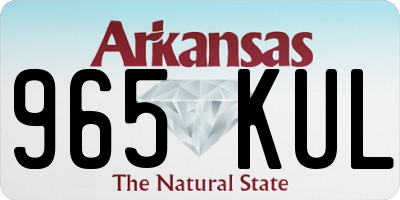 AR license plate 965KUL