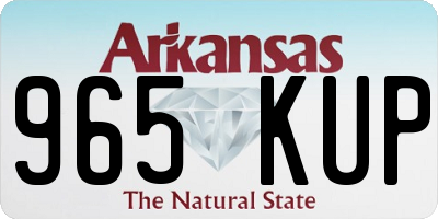 AR license plate 965KUP