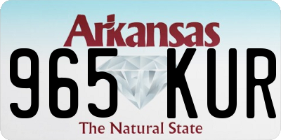 AR license plate 965KUR