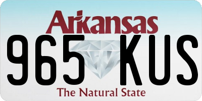 AR license plate 965KUS