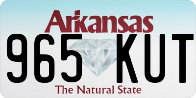 AR license plate 965KUT