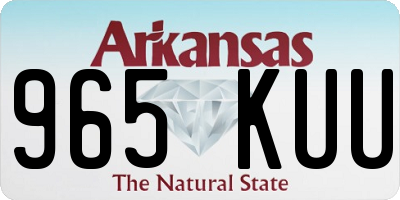 AR license plate 965KUU