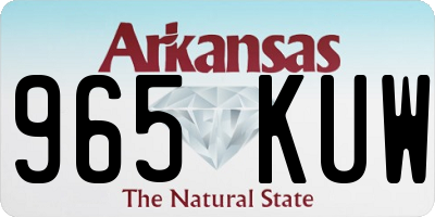 AR license plate 965KUW