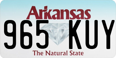 AR license plate 965KUY
