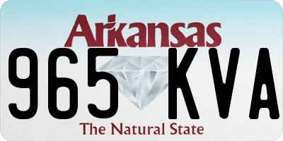 AR license plate 965KVA