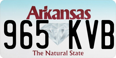 AR license plate 965KVB