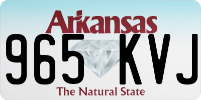 AR license plate 965KVJ