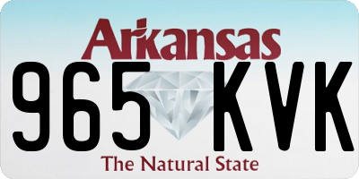 AR license plate 965KVK