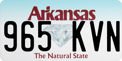 AR license plate 965KVN