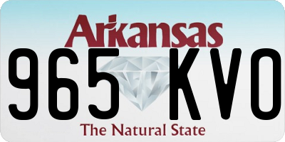 AR license plate 965KVO