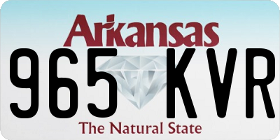 AR license plate 965KVR