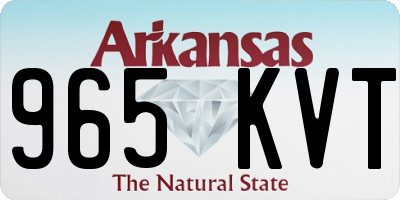 AR license plate 965KVT