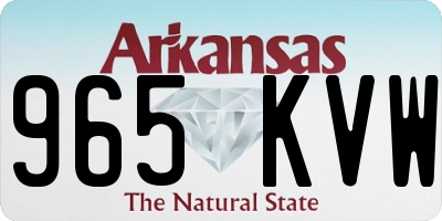 AR license plate 965KVW