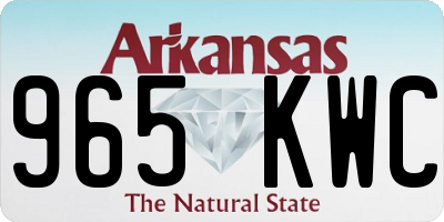 AR license plate 965KWC