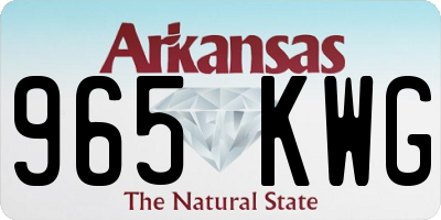 AR license plate 965KWG