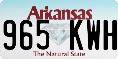 AR license plate 965KWH