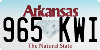AR license plate 965KWI