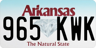 AR license plate 965KWK