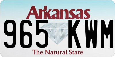 AR license plate 965KWM
