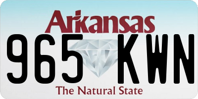 AR license plate 965KWN