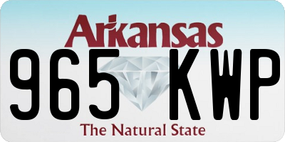 AR license plate 965KWP