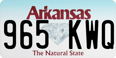 AR license plate 965KWQ