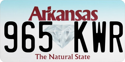 AR license plate 965KWR
