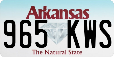 AR license plate 965KWS