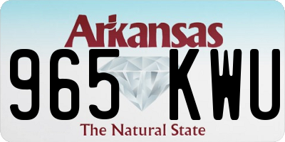 AR license plate 965KWU